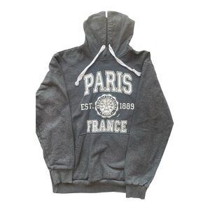 Gray Paris, France Deluxe Hoodie